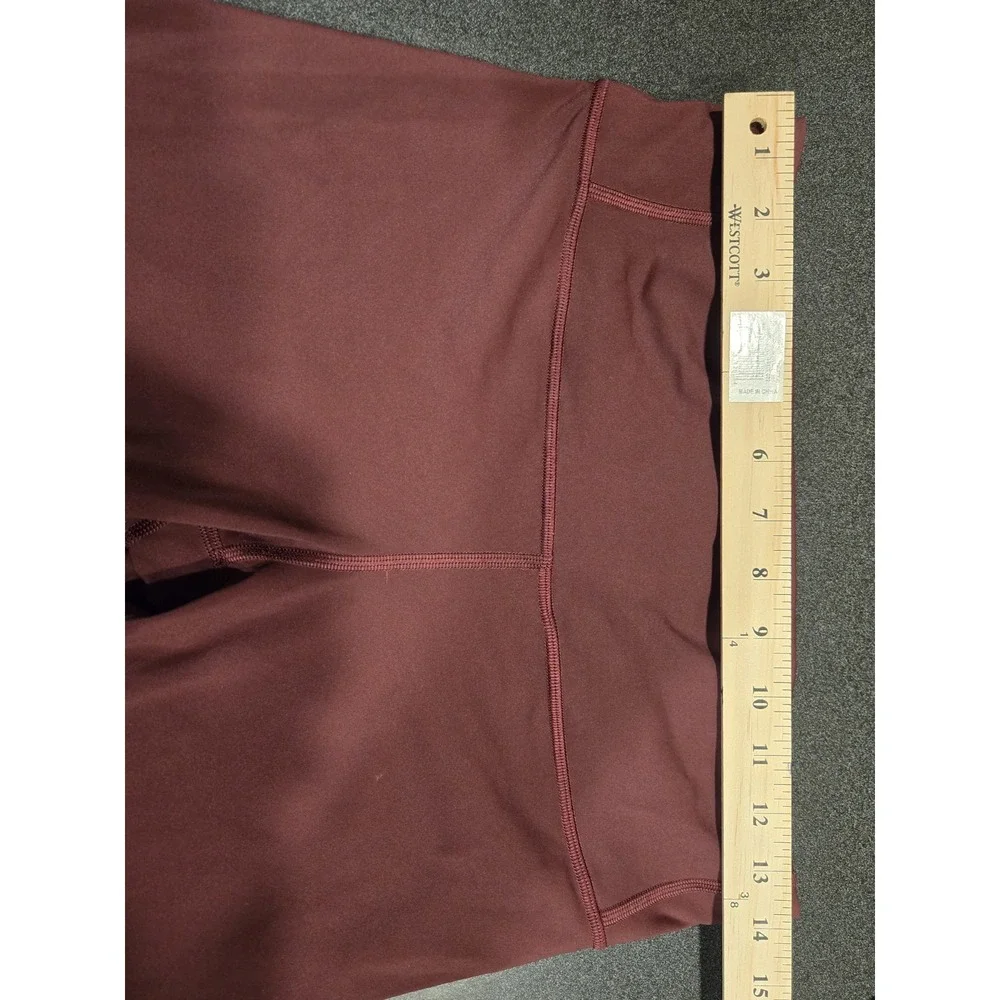 Lululemon Tight Stuff Tight Reflective Bordeaux Drama Leggings Women's 10 27